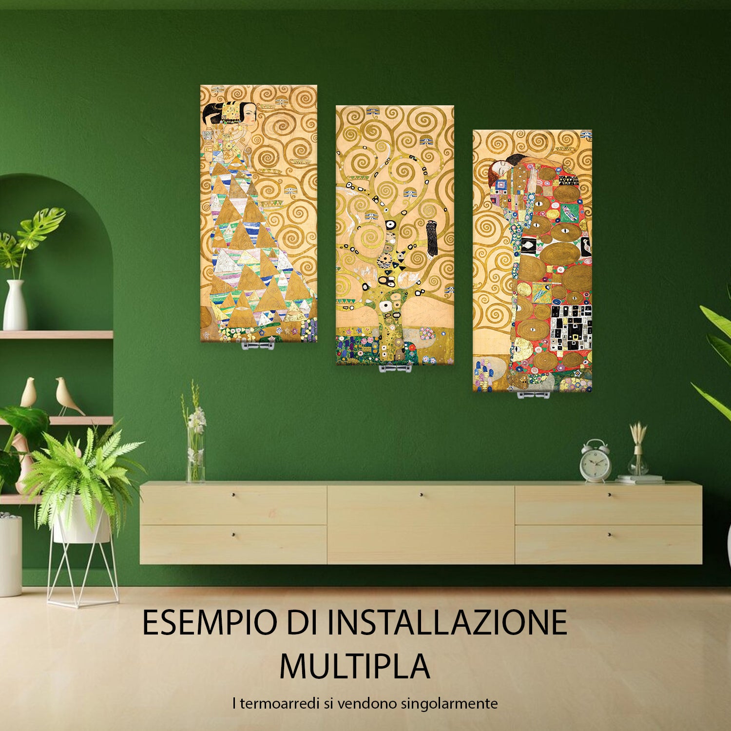 Termoarredo idraulico 200x59 cm interasse mm 50 Modello 'Hug' Termocrea