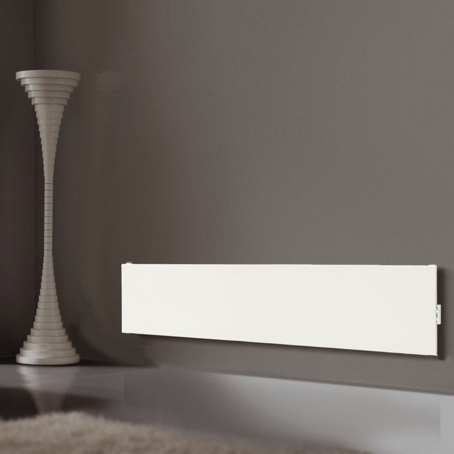 Termoarredo idraulico a piastra orizzontale 585x1200 mm interasse 50 mm modello TermoCrea Bianco