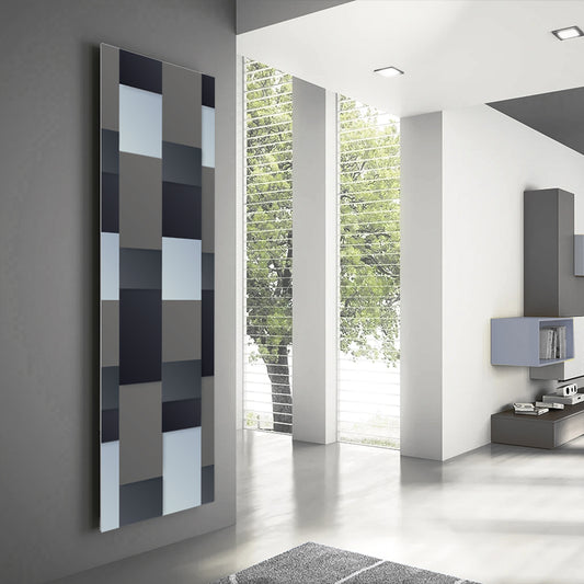 Termoarredo idraulico 150x51 cm interasse mm 50 Modello 'Almost Black' Termocrea