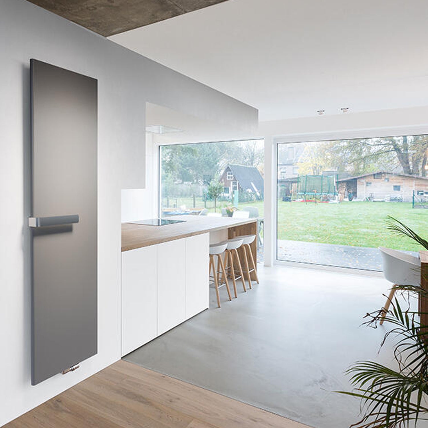 Termoarredo elettrico a piastra verticale modello E-Termocrea Smart bianco 920x520 mm