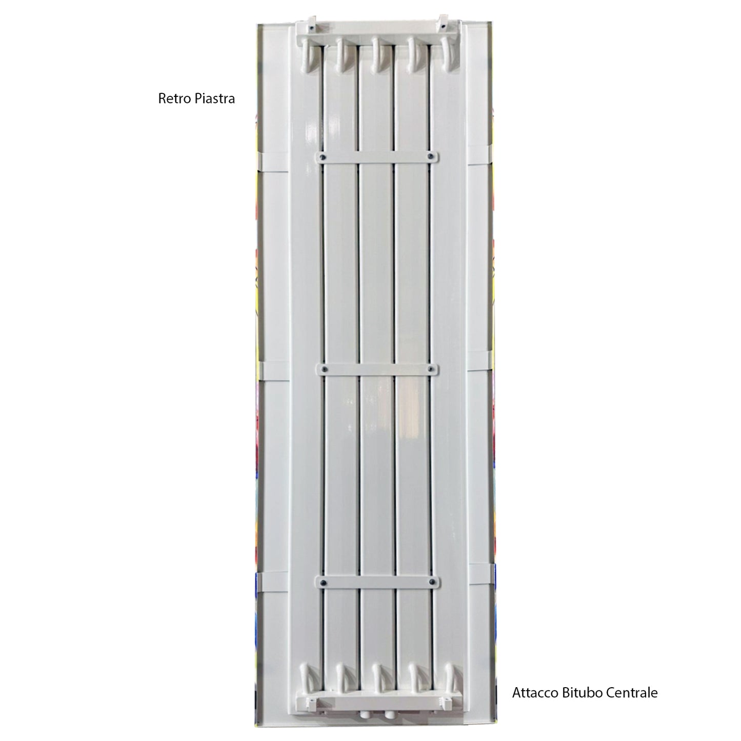 Termoarredo idraulico a piastra verticale modello TermoCrea Bianco 1800x510 mm interasse 50 mm