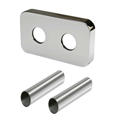 Valvola-detentore Arreda Compact per interasse 50 mm Poletti con kit copritubo cromo
