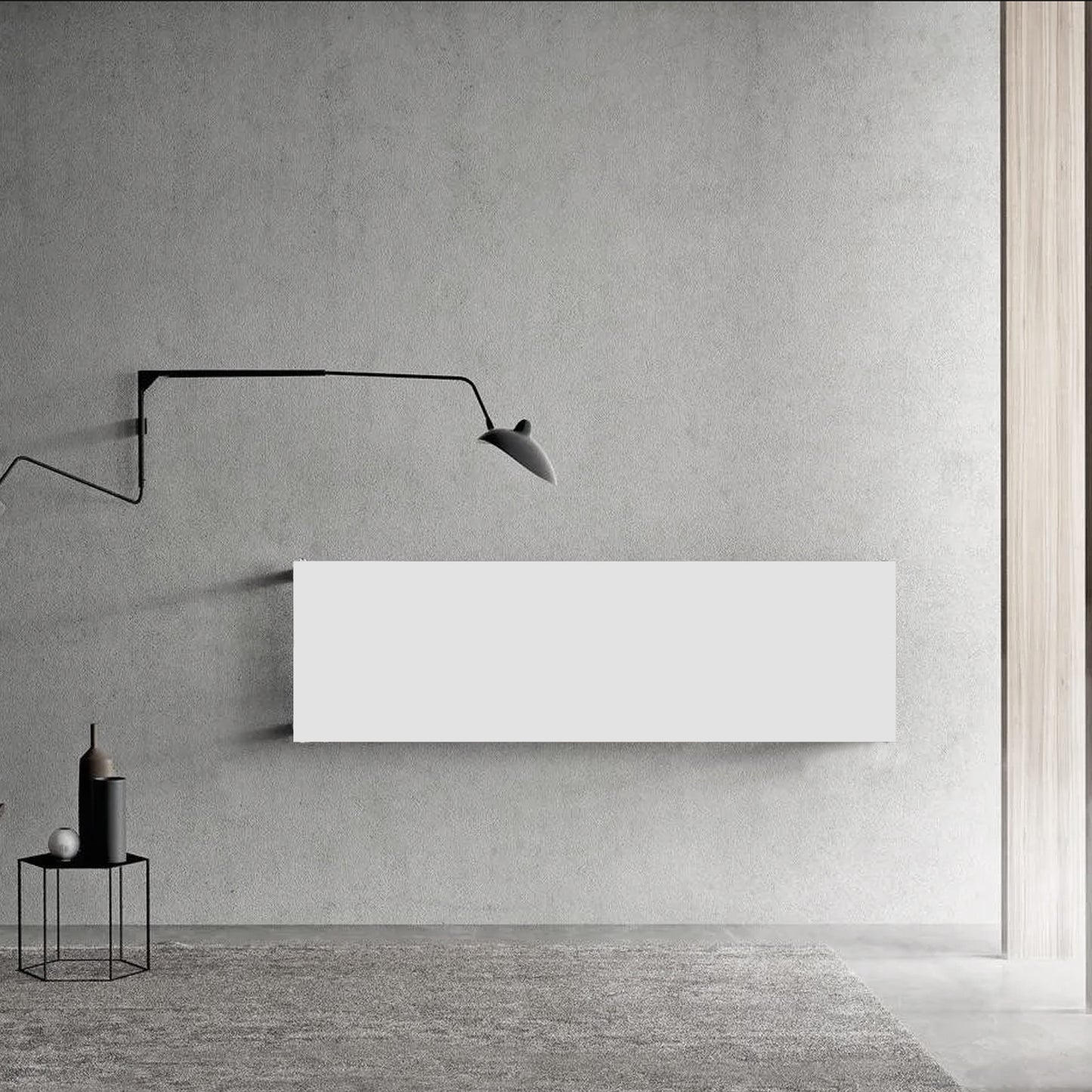 Termoarredo elettrico a piastra orizzontale Scirocco modello TermoCrea Bianco 360x1200 mm