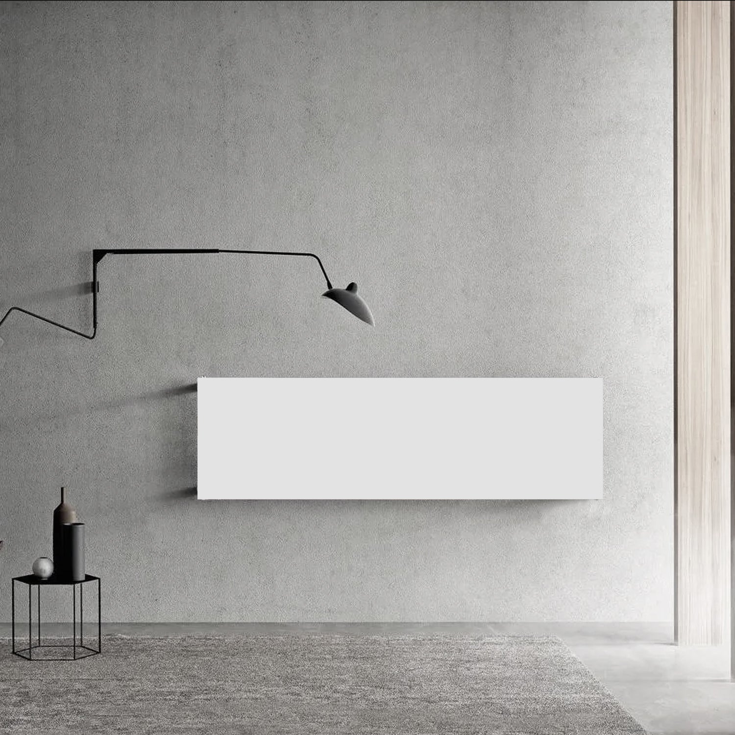 Termoarredo elettrico a piastra orizzontale Scirocco modello TermoCrea Bianco 360x1200 mm