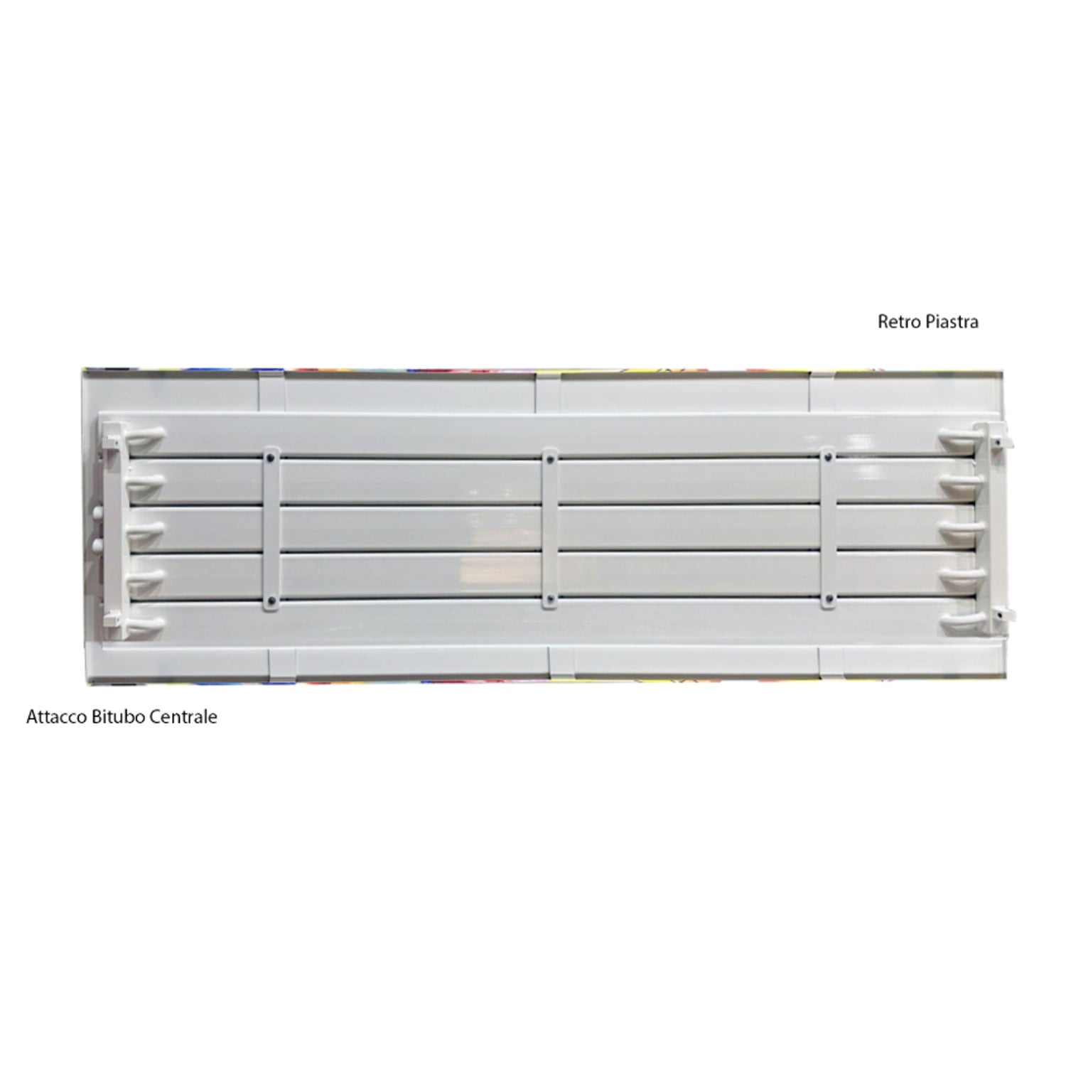 Termoarredo design linea TermoCrea Modello 'New York' cm 59x150 a piastra orizzontale interasse mm 50